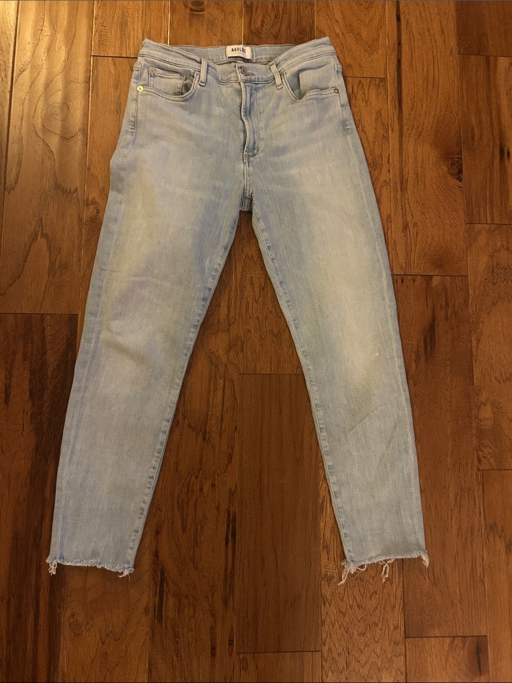 Agolde Light Blue Skinny High-Rise Jeans